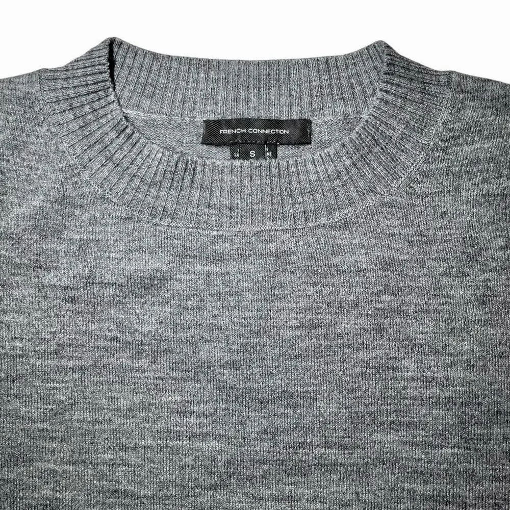 French Connection Loose Fitting Balloon Sleeve Sweater in Grey Heather Women’s S